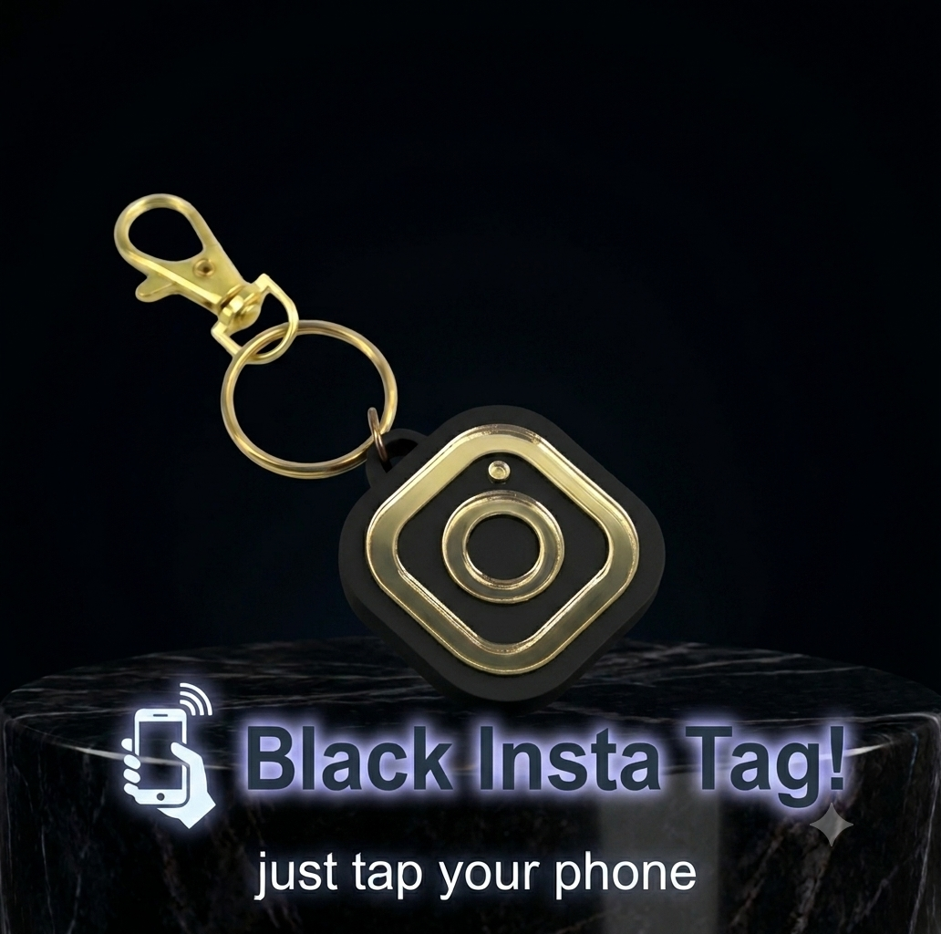 Black/Gold Insta NFC Tag
