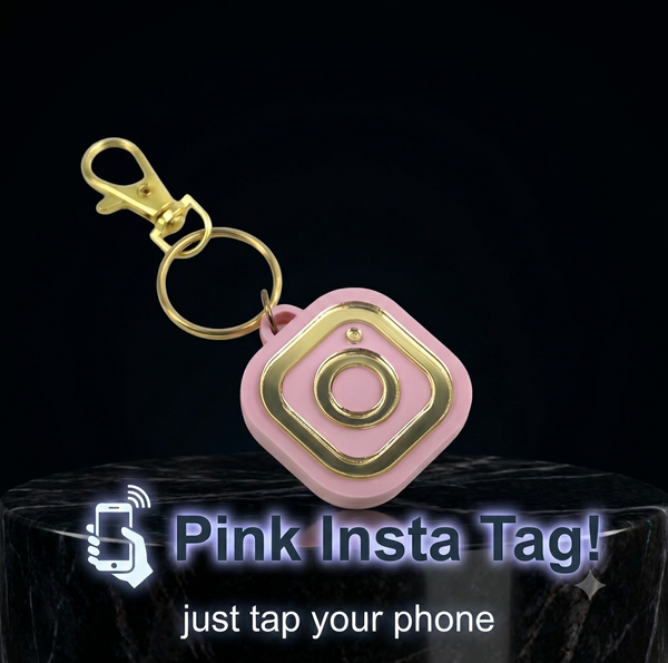 Pink/Gold Insta NFC Tag